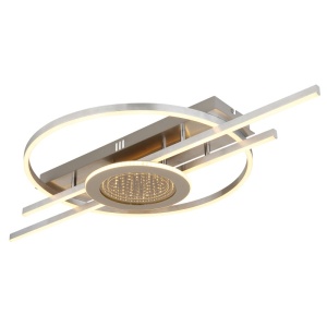 Plafoniere LED, Plafoniera LED Donte 40W, 3033 lm, lumina calda (3000 K), IP20, argintie, Globo Lighting - savelectro.ro