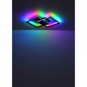 Plafoniera LED Jepp 67277-40, cu telecomanda, RGB, 40W, 2500lm, lumina+calda+neutra+rece, IP20, neagra, Globo Lighting [18]- savelectro.ro