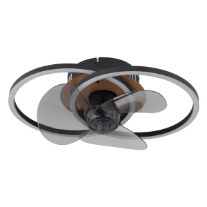 Plafoniera LED Karen, cu ventilator, 24W, 490 lm, lumina calda/neutra/rece, IP20, negru mat, Globo Lighting [3]- savelectro.ro