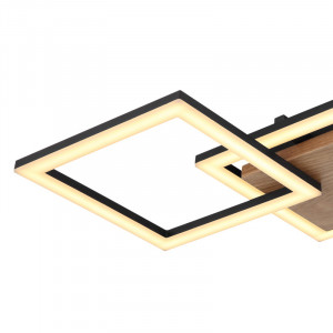 Plafoniera LED Kerry 67280-30, 30W, 3400lm, lumina calda, IP20, maro, Globo Lighting [4]- savelectro.ro