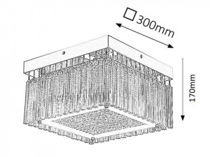 Plafoniera LED Marcella 2451, 18W, 1550lm, lumina neutra, IP20, crom+transparenta, Rabalux [3]- savelectro.ro