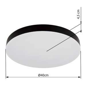 Plafoniera LED rotunda Matthew, 36W, 3400 lm, lumina calda/neutra/rece, IP20, neagra, Globo Lighting [5]- savelectro.ro