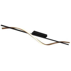 Plafoniera LED Watkins 20.5W, 1085 lm, lumina calda (3000K), 115 cm, neagra mat+imitatie lemn, Globo Lighting [7]- savelectro.ro