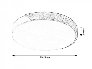 Plafoniera Maple LED, metal, lemn, negru mat, 1890 lm, lumina calda (3000K), 3528, Rabalux [3]- savelectro.ro