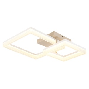 Plafoniere LED, Plafoniera patrata LED Marlenne 48047D 24W, lumina calda (3000 K), 1800 lm, IP20, nisipie, Globo Lighting - savelectro.ro