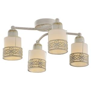 Corpuri de iluminat, Plafoniera Romantik KL9141, 4xE14, alb antic, IP20, Klausen - savelectro.ro