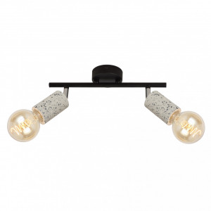 Plafoniere, Plafoniera Simply KL162011, 2xE27, neagra+gri, IP20, Klausen - savelectro.ro