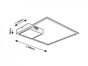 Plafoniera Sirius LED, metal, crom, alb, 1900 lm, lumina neutra (4000K), 5285, Rabalux [3]- savelectro.ro