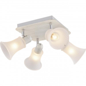 Corpuri de iluminat, Plafoniera Snow LY-1042, 4xE14, alba+aurie, IP20, Klausen - savelectro.ro