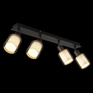 Plafoniera Villegas, 4xE14, IP20, negru mat+crom, Globo Lighting [4]- savelectro.ro