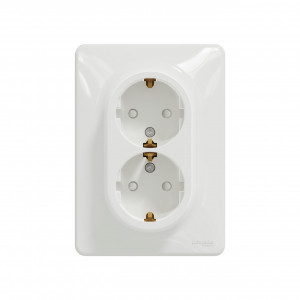 Priza dubla cu impamantare, 16A, IP20, Alb Schneider Sedna Design [5]- savelectro.ro