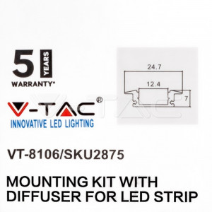 Profil de Banda LED, Incastrat (ST), Negru, 2m [2]- savelectro.ro
