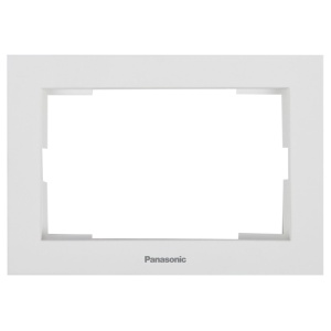 Prize si intrerupatoare Panasonic, Rama priza dubla, IP20, Seashell, Panasonic Karre Plus 55 Soft Touch - savelectro.ro