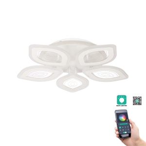 Resigilate, (RESIGILAT) Plafoniera LED Rhodos KL151069, 118W, 9800lm, lumina calda/neutra/rece, dimabila, telecomanda, smart, alb, IP20 - savelectro.ro