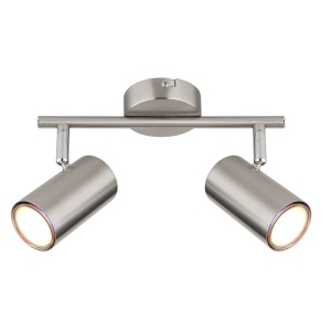 Spoturi, Spot aplicat Allvi 2xGU10, orientabil, IP20, nichel mat, Globo Lighting - savelectro.ro