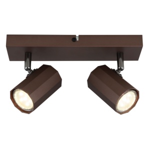 Spoturi, Spot aplicat James 2xGU10, orientabil, IP20, bronz mat, Globo Lighting - savelectro.ro