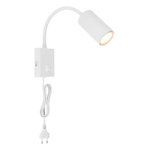 Spoturi, Spot aplicat Robby 1xGU10, brat flexibil, IP20, alb mat, Globo Lighting - savelectro.ro