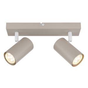 Spoturi, Spot aplicat Robby 2xGU10, orientabil, IP20, nisipiu, Globo Lighting - savelectro.ro
