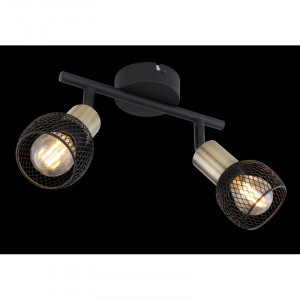 Spot Fiastra 54028-2, 2xE14, negru+bronz, IP20, Globo Lighting [2]- savelectro.ro