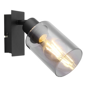 Spoturi, Spot Hadera, 1xE27, IP20, negru mat/fumuriu, Globo Lighting - savelectro.ro