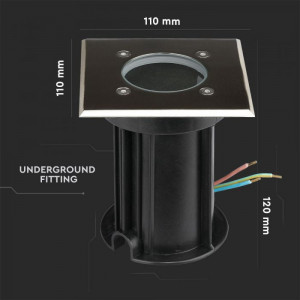 Spot incastrat pentru pardoseala V-TAC, patrat, aluminiu, IP67 [2]- savelectro.ro