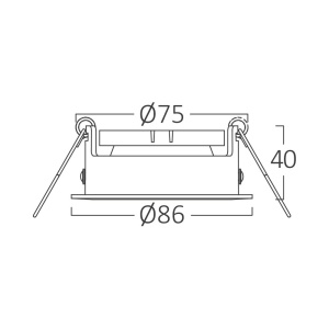 Spot incastrat rotund, alb, IP20, Braytron [6]- savelectro.ro