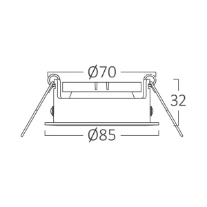 Spot incastrat rotund Beta, aluminiu, negru, IP20, Braytron [6]- savelectro.ro