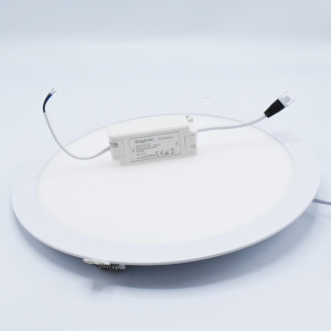 Spot led rotund incastrat 24W, 1850 lm, IP20, lumina calda (3000K), Ø300 mm, alb, Braytron