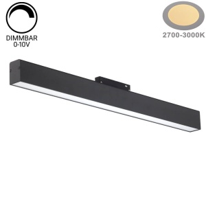 Spot LED 5276-OP, sina magnetica M35, 20W, 1600 lm, liniar, lumina calda (3000K), IP20, dimabil, negru, Optonica [2]- savelectro.ro