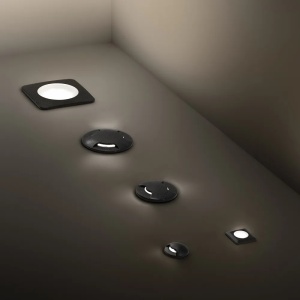 Spot LED incastrat rotund exterior Way Double D120, 1xGX53, IP67, negru, Ideal Lux [2]- savelectro.ro