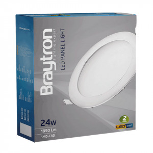 Ambalaj spot led rotund incastrat, 24W, lumina rece 6500K, 1840lm, Ø300mm, alb, Braytron