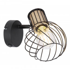 Spot Luise 54012-1, cu intrerupator, 1xE27, negru, IP20, Globo Lighting [1]- savelectro.ro