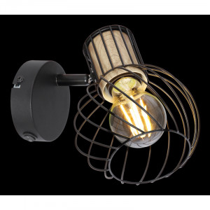 Spot Luise 54012-1, cu intrerupator, 1xE27, negru, IP20, Globo Lighting [2]- savelectro.ro