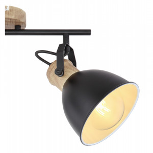 Spot Wiho 54018-2S , 2xE27, negru+natural, IP20, Globo Lighting [5]- savelectro.ro