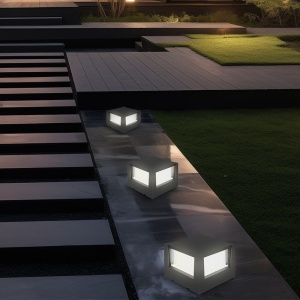 Stalp LED pentru exterior patrat, 15W, 1450lm, lumina calda/neutra/rece, negru, Braytron [2]- savelectro.ro