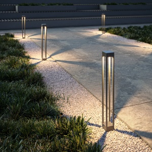 Stalp pentru exterior LED Elbe O424FL-L10GF, 10W, 650lm, lumina calda, IP65, gri, Maytoni [2]- savelectro.ro