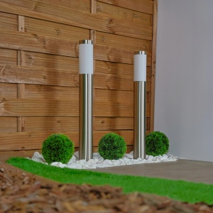 Stalp pentru exterior LED Manila 650 mm, E27, IP44, inox, Masterled [4]- savelectro.ro