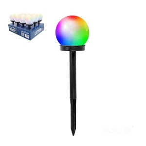 Stalp solar LED RGB SPHERE G2, IP44, Kobi