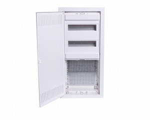 Tablouri electrice, Tablou multimedia combo, 2 sine DIN, 2 placi montaj, usa metalica, Noark - savelectro.ro