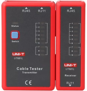 Multimetre si alte aparate de masura, Tester cabluri, RJ45/RJ11, detectare scurtcircuit si continuitate, UNI-T - savelectro.ro