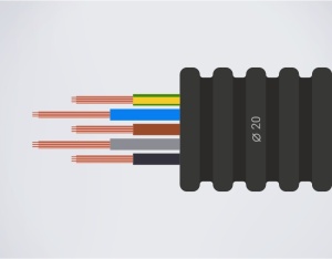 Accesorii pentru managementul cablurilor, Tub flexibil copex 20mm precablat, 5x1.5 MYF - savelectro.ro