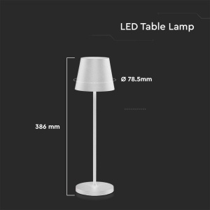 Veioza LED 7522-VT, dimabila, cu acumulator, 2W, 200lm, lumina calda, alba, IP54, V-TAC [6]- savelectro.ro