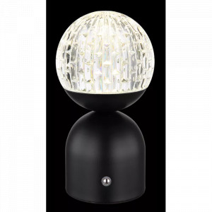 Veioza LED Julsy 21007S, cu intrerupator touch, 2.5W, 173lm, lumina calda, neutra, rece, neagra+ transparenta, IP20, Globo [2]- savelectro.ro