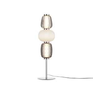 Veioza LED Pattern MOD267TL-L28CH3K, cu intrerupator, 28W, 3800lm, lumina calda, IP20, crom+alba+gri, Maytoni [1]- savelectro.ro