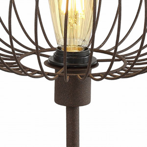Veioza Wire KL108018, cu intrerupator, 1xE27, ruginie, IP20, Klausen [3]- savelectro.ro