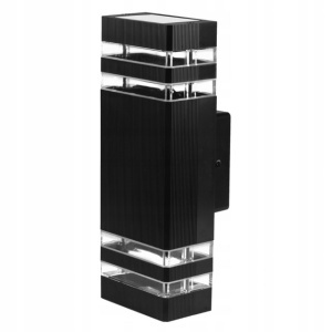 Aplice si felinare exterior, Aplica de exterior Inez duo, 2xGU10, IP65, neagra, Masterled - savelectro.ro