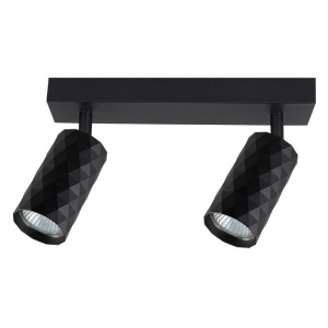 Aplica de perete Glamour, 2xGU10, negru, design triunghiular, Masterled [1]- savelectro.ro