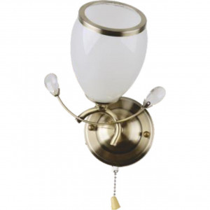 Aplice, Aplica Drop LY-3052, cu intrerupator, 1xE27, alba+bronz, IP20, Klausen - savelectro.ro