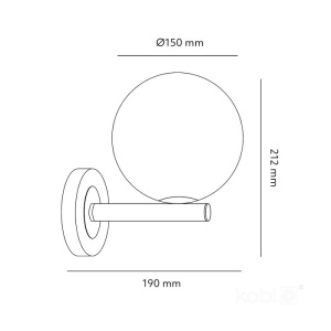 Aplica Kobi Globe, 1xG9, alb+auriu+negru , IP20 [2]- savelectro.ro