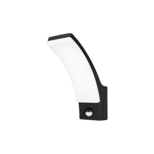 Aplica LED de exterior Grudo 12W, 1600 lm, lumina neutra (4000 K), senzor miscare, IP54, neagra, Masterled
